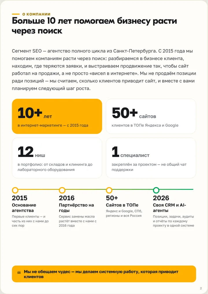 Лист «О компании»